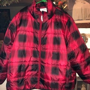 Red buffalo plaid jacket 4x nwot